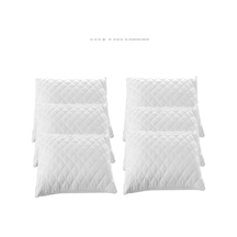 Inter Z 6 Adet 50x70 Cm Kapitone Desenli Fermuarlı Tela Yastık Koruyucu Alez Beyaz