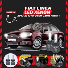 Fiat Linea 2007-2017 Uzun Far Uyumlu Şimşek Etkili Led Xenon Premium Series H1