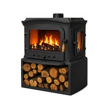 Flame Stove Fs-032ykst Altara Lux Döküm Soba Yüksek Verimli Odun & Kömür Isıtıcı Çift Yanmalı