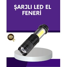 Şarjlı Mini Led El Feneri 2000 Lümen Su Geçirmez Renkli