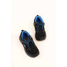 Aymeravm - Cırtlı Fileli Siyah Çocuk Spor Ayakkabı - Asn3801Ga