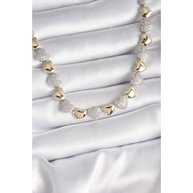 Mey İthalat Pirinç Mix Renk Zirkon Taşlı Kalp Model Vıp Exclusive Seri Kadın Kolye - Özel Seri Meyeb6745cce5006d55cf660521a9 altın