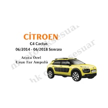 Citroen C4 Cactus 06/2014 - 06/2018 Sonrası Araca Özel Uzun Far A