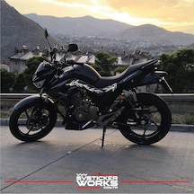 Mondial Drift L Sticker Orta Şase Şimşek Yıldırım Sticker Deseni Dekor Sticker