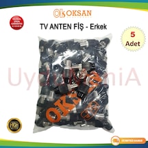 Oksan Tv Anten Fiş Erkek 5 Adet