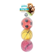 Pawise Zıplayan Sert Köpek Oyun Topu 3'lü 6 CM Çok Renkli