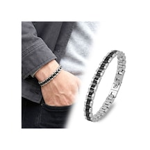 Premium Siyah - Gümüş Renk Çelik Bileklik 31831g1d5m Siyah - Gümüş