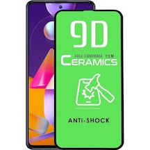Samsung Galaxy Uyumlu A20s Seramik Esnek Nano Tam Ekran Koruyucu Kırılmaz Cam