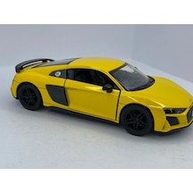 Kinsmart 2020 Audi R8 Coupe 1:36 Sarı Çek Bırak Model Araba