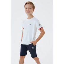 U.s. Polo Assn. Erkek Çocuk Beyaz Bermuda Takım Us2424-c-v2 Beyaz