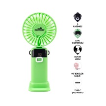 Dawreek Bt0260 Led Göstergeli El Fanı Yeşil