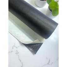 Varan Tekstil Yapışkanlı Siyah Suni Deri Kumaş 100 140 Cm Çok Renkli