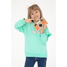 U.S. Polo Assn. Kız Çocuk Mint Bisiklet Yaka Sweatshirt 50296389-VR090