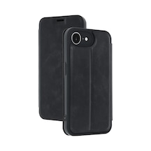 Apple Uyumlu iPhone 16e Uyumlu Kılıf Flip Cover - Siyah