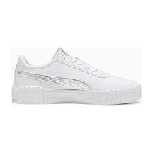 Puma Carina 3.0 Metallic Whisper Kadın Sneakers Spor Aayakkabı 40451101 Beyaz