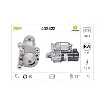 Valeo 12V Marş Motoru 9 Diş/10 Diş 1.2 Kw Renault Clıo/Megane N11.560