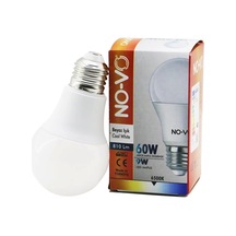 No-vo 9w 60w E27 Beyaz Led Ampul 6500k - 810lm 4597 Çok Renkli