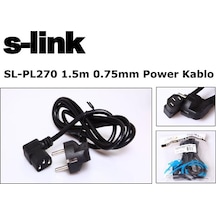 S-Link Sl-Pl270 1.5M 0.75Mm L Power Kablo Güç Kablosu 90 Derece