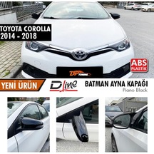 Toyota Corolla Uyumlu 2014 - 2018 Yarasa Batman Ayna Kapağı Piano Black