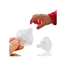 Bosphorusboutique Yumuşak Takım Silikon Sıcak Nipelleri Geniş Emzikler Boyunlu Biberon Bebek Bebek Akış 1pc Et
