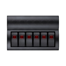 Labarka 6'lı Switch Panel Otomatik Sigortalı Kırmızı LED'li 12-24V