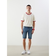 Lcw Jeans İndigo Süper Skinny Fit Erkek Jean Şort