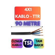 Öznur 4x1 Ttr Kablo Metre Seçenekli Siyah - 90 Metre