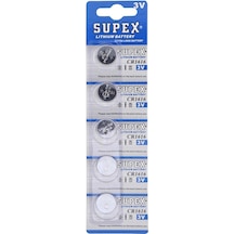 Supex Cr1616 3v Lityum Düğme Pil - 5'li Kart