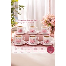 Porsima 10 Porselen 12 Parça Türk Kahve Fincan Takımı 90ml