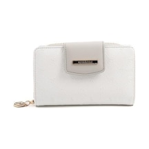 Silver Polo Sp1202 Kadın Cüzdan & Kartlık Logolu Beyaz-a.gri