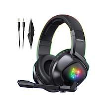 Kablolu Oyuncu Kulaklık Rgb Stereo Hd Mikrofon Gaming Kulaklık Süper Bass Jak Ve Usb Girişli Siyah - 695077956