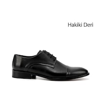 Gönderi(R) Gönderi R Erkek Siyah Bağcıklı Kösele Taban Hakiki Deri Klasik Ayakkabı Ddma64901727 Siyah