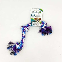 Eurodog - 448 - Diş İpi Üç Düğüm Mor Mavi Beyaz - Edntrend - 40 Cm