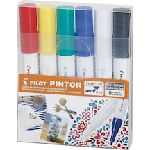 Pılot Pintor F Yuvarlak Uç 6 Renk Basıc Set