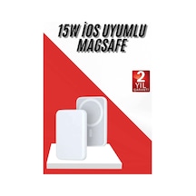 İos Uyumlu Magsafe Kablosuz 15w Şarj Powerbank Magesafe Siyah