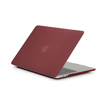 Arabulalaca Macbook Air 13" 2020 A2337 M1 İşlemcili Mat Doku Hardcase Kılıf Bordo