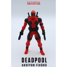 Kazanova Design Deadpool Aksiyon Figürü 14 Cm Kırmızı Siyah Hareketli Eklemli Hediyelik