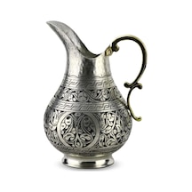 Keski İşlemeli Kalaylı Bakır Sürahi