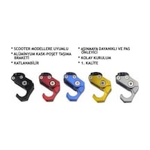 MTS ALÜMİNYUM KASK-POŞET TAŞIMA BRAKETİ KIRMIZI