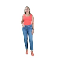 Kadın Orta Mavi Mom Jeans Orta Mavi
