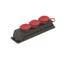 Ne-ad 4012 Kauçuk 3x25 A 3'lü Grup Priz 6 Adet