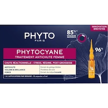 Phyto Phytocyane Kadınlar İçin Dönemsel Saç Dökülmesi Karşıtı Bakım 12 Ampul X 5 Ml