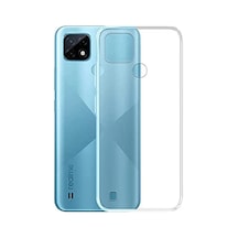 Realme C21 Kılıf Lüx Şeffaf Silikon -