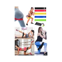 Eğzersiz Direnç Bandı 5 Adet Farklı Dirençte Pilates Squat Aerobik Bandı - Hafif,orta,sert Çalışma Lastiği-evde Ofiste Spor Karın Kası Sıkılaşma Seti Pilates Lastiği Açık Bej