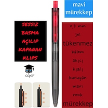 0,5 Mm Jel Tükenmez Kalem Akıcı Hızlı Kuruyan Mavi Renk Mürekkep Writech Amerikan Marka Sessiz Kalem Siyah