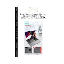 Delux Serisi Çalışma Bireysel Günlük Coteci Neo İnce Silikon Klavye Koruma Kılıfı