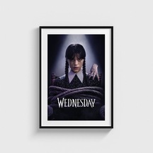 Wednesday Dizi Posteri Tablo Çerçeveli Poster Duvar Dekorasyonu Siyah Çerçeveli Tablo Siyah Çerçeveli Tablo Dn11d561sıyah