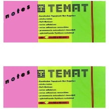 Temat 3X50X40 Mm Not Kağıdı Karışık Renk 2'Li Çok Renkli