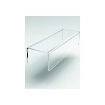 Pleksi Şeffaf Merdiven Sergileme Standı Tek Kademeli Stand 25 Cm Beyaz Diğer