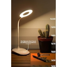 Masa Lambası Dokunmatik 3 Renk 24 Led Telefon Standlı Kademeli Çalışma Okuma Işığı Gece Lambası 10w .